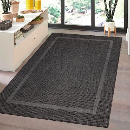 Novel Ravno Tkana Preproga Relax, Črna, 140x200cm Slike