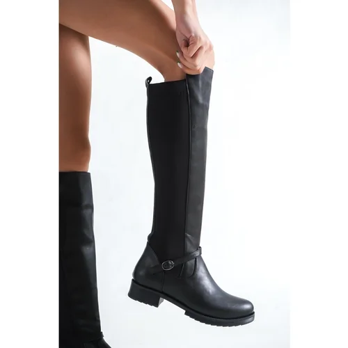 Capone Outfitters Knee-High Boots - Black - Block