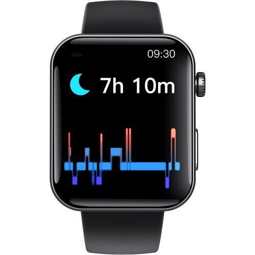 INF Pametna ura z merilnikom srčnega utripa, krvnega tlaka, kisika v krvi, pedometer Black Silicone strap, (21838384) Cene