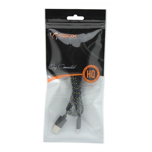 S Box KABEL USB->MICRO USB 1M Black Cene