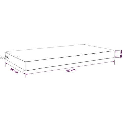  Jastuk za sjedalo SOEST 100% poliester Tirkizna - Tirkizna 120 x 60 x 10 cm Poliester Cijene