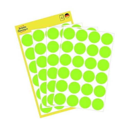 Avery Zweckform Etikete zweckform okrogle fi-18mm - 3174 zelene neon, (21576754) Cene