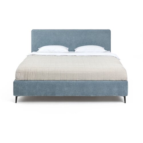 Bonami Selection Plavi tapecirani bračni krevet s podnicom 180x200 cm Noira Slim &amp;ndash; Slike