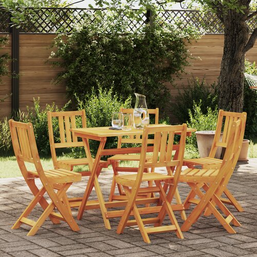 VidaXL Sklopive vrtne stolice 6 kom 36x46x86 cm Čvrsto drvo bagrem Slike