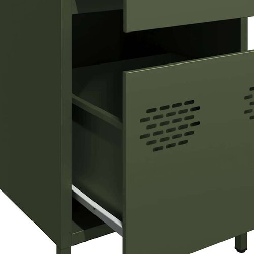  Komoda olivno zelena 35x39x73,5 cm hladno valjano jeklo, (21747034) Slike