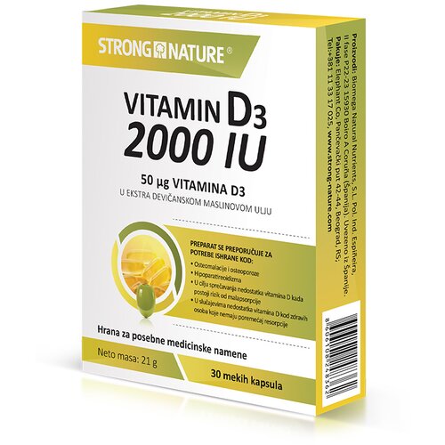 ELEPHANT vitamin D3 2000 30 kapsula Slike