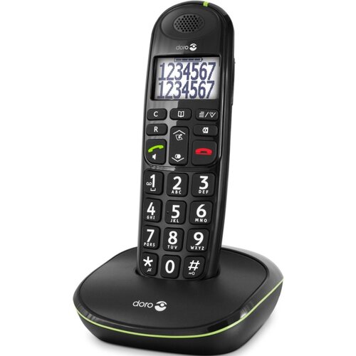 Doro fiksni telefon phone easy 110 1 black wireless, (20575939) Slike