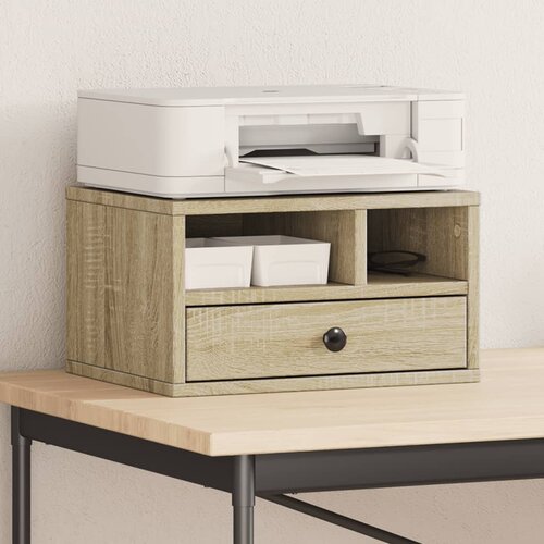 VidaXL Stalak za pisač boja hrasta 40 x 32 x 22,5 cm konstruirano drvo Slike