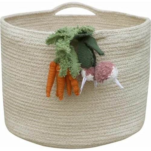 Lorena Canals Krem tekstilna dječja kutija za pohranu ø 30x23 cm Veggies – Cijene