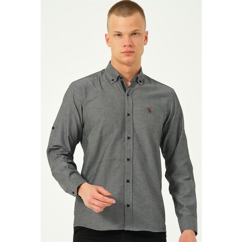 Dewberry G674 MEN&amp;#039;S SHIRT-SMOKED-3 Slike