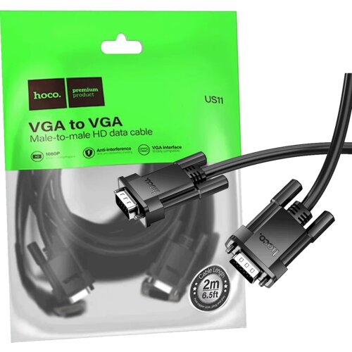 Hoco. VGA monitor kabl US11, 1m, Crni Slike