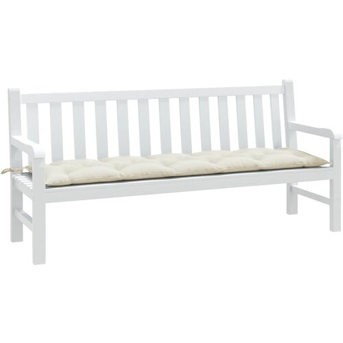 VidaXL Blazina za vrtno klop melanž krem 180x50x7 cm blago Slike