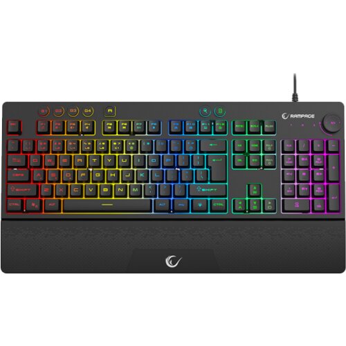 Rampage Tastatura gaming KB-GX65 SIMULA USB RGB illuminated 4 Macro-key English Layout wrist-supported, 42183 Cijene