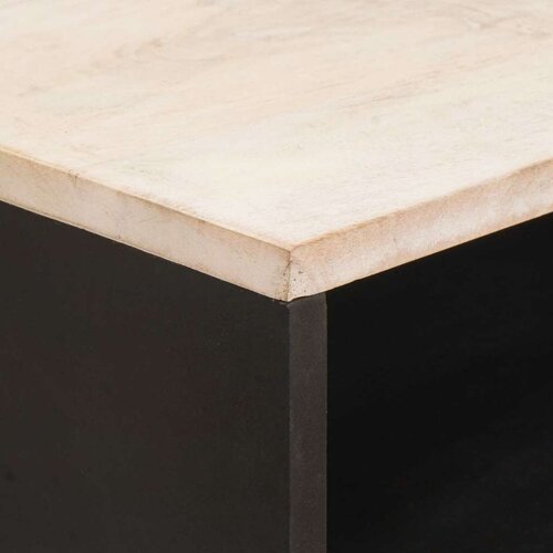  Noćni ormar s ladicama Bijelo 50 x 33 x 60 cm Čvrsto drvo manga Slike