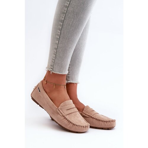 Kesi Women's eco suede loafers, light beige Rerteria Cijene
