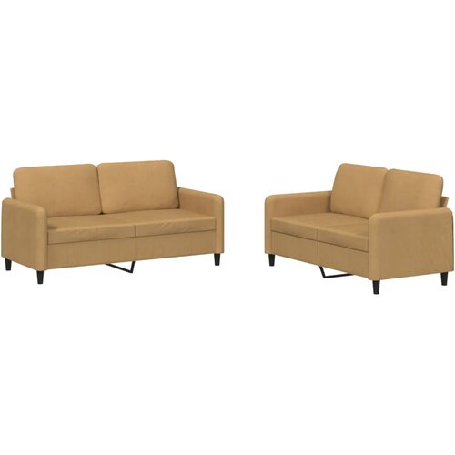 vidaXL 2-dijelni set sofa smeđi bar&scaron;unasti Cijene