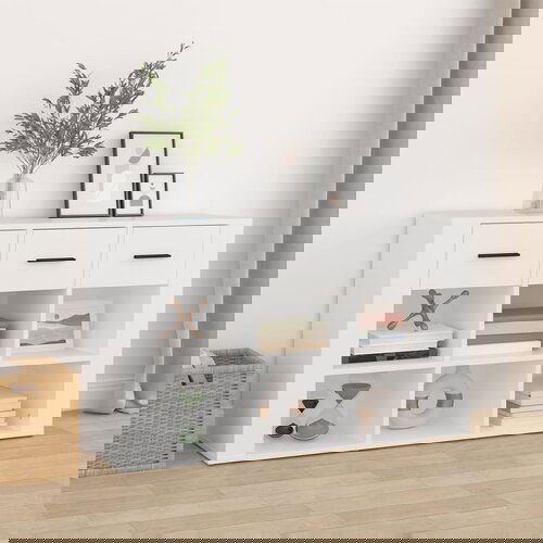 vidaXL Komoda bijela 100 x 30 x 59,5 cm od konstruiranog drva Cijene