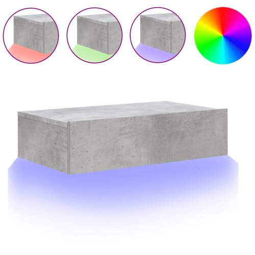 Maison Chic TV omarica - TV stojalo - Televizijska omarica z LED lučkami betonsko siva 60x35x15,5 cm, (21699438) Slike