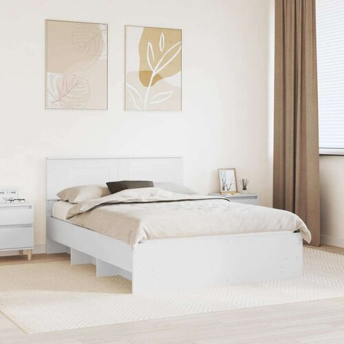  Okvir za krevet Bijelo 140 x 200 cm Konstruirano drvo - Bijelo 140 x 190 cm Cijene