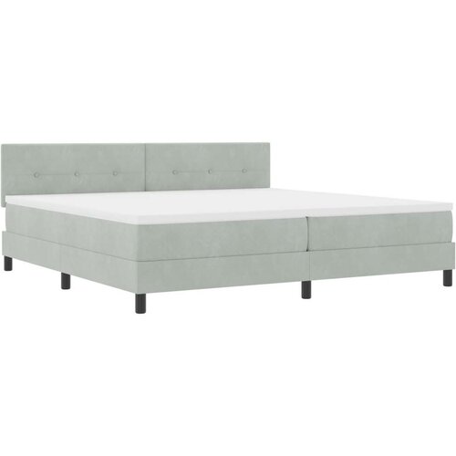 Box Spring Krevet s Madracem Svjetlosiva 200x200 cm Bar&amp;scaron;un Slike