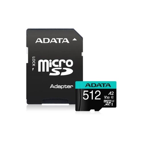 Adata Memorijska kartica UHS-I U3 MicroSDXC 512GB V30S class 10 + adapter AUSDX512GUI3V30SA2-RA1 Cene
