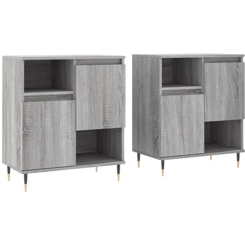 Maison Chic Komoda - Predalnik 2 kosa siva sonoma inženirski les, (21722103) Slike
