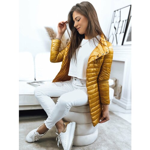 DStreet Lady's double-sided quilted coat KATIE yellow Cene