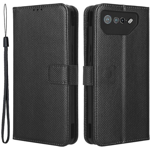 INORCO Ovitek za telefon Asus ROG Phone 7 5G Diamantna tekstura, etui za telefon, stojalo iz PU usnja, lupina denarnice, (22033022) Slike