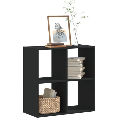 VidaXL Regal za knjige crni 68,5x32x68,5 cm konstruirano drvo Slike
