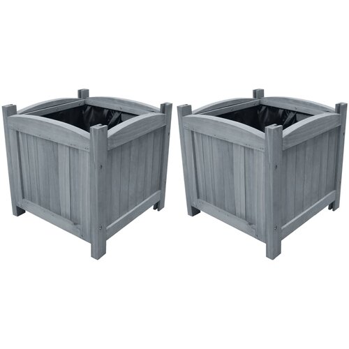 vidaXL vrtna visoka greda 2 kosa 30x30x30 cm trden les jelke Cene