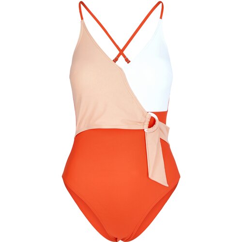 CUPSHE Ženski jednodelni kupaći kostim J9 belo-narandžasti Slike