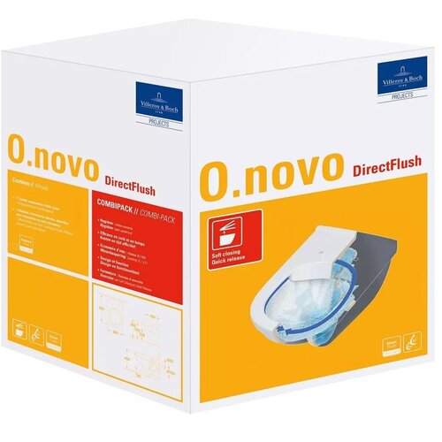 Villeroy Boch SIKOGEDVBOND35CR wc &amp;scaron;koljka s kompletom geberit duofix 458.103.00.1 Delta35 Slike