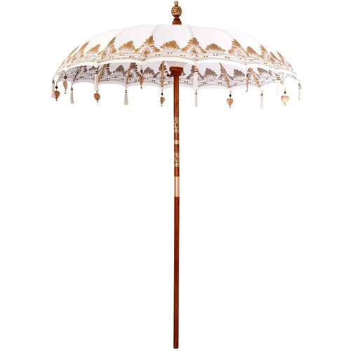VidaXL Suncobran Ostalo Krem x 250 cm Pamuk i drvo Slike
