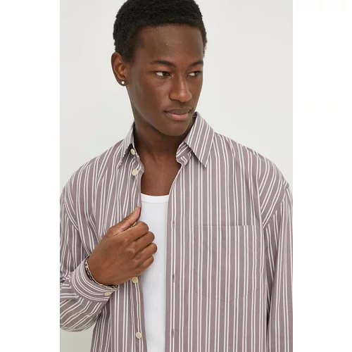 DRYKORN Pamučna košulja za muškarce, boja: ljubičasta, relaxed, s klasičnim ovratnikom
