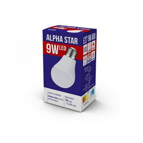 Alpha Star led sijalica, E27 -9W, 220V, hladno bela, 6400K ( E27 9W HB ) E27 9W HB Cene