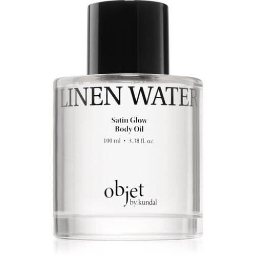 KUNDAL Objet Satin Glow Body Oil negovalno olje za telo za intenzivno vlažnost z vonjem Linen Water 100 ml Slike