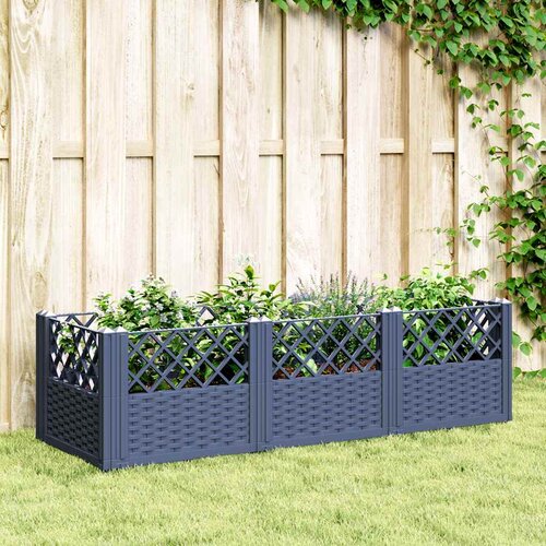  Vrtna sadilica s klinovima plava siva 123,5x43,5x43,5 cm PP Cijene
