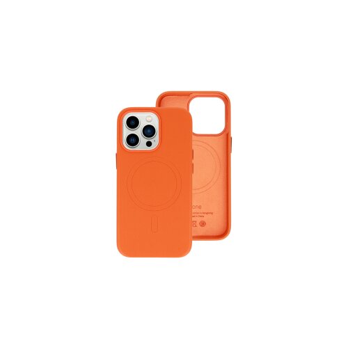 Magsafe KOŽNA FUTROLA ZA IPHONE 14 ORANGE Slike