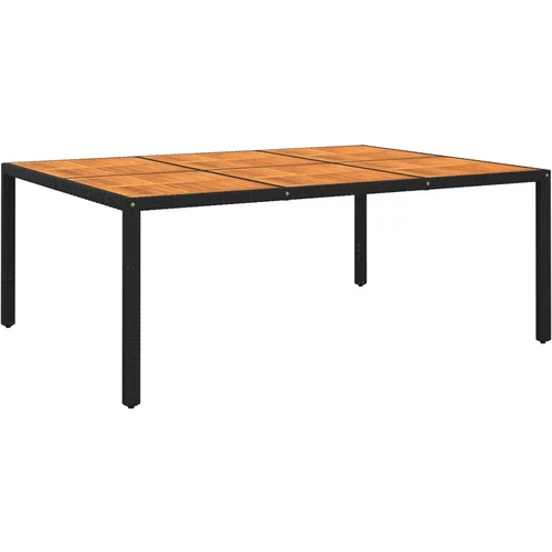  Vrtni stol 200x150x75 cm od bagremovog drva i poliratana crni