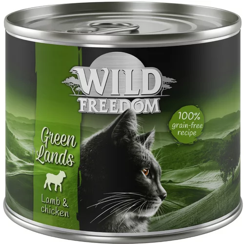 Wild Freedom Ekonomično pakiranje: Adult 12 x 200 g - Green Lands - janjetina i piletina