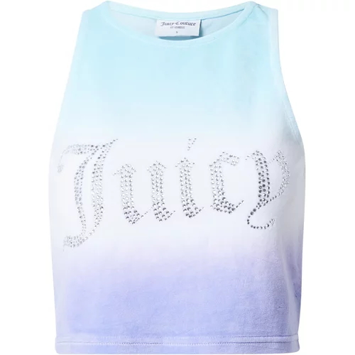 Juicy Couture Top 'AMORA' tirkiz / svijetloljubičasta / srebro / bijela