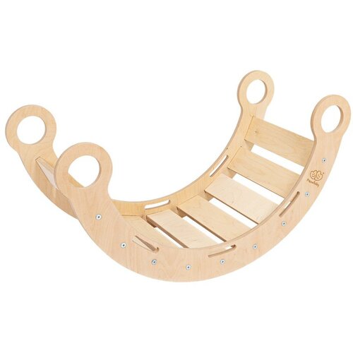 MeowBaby Ljuljačka od borovog drva u prirodnoj boji 39x75x38 cm Montessori - Cijene