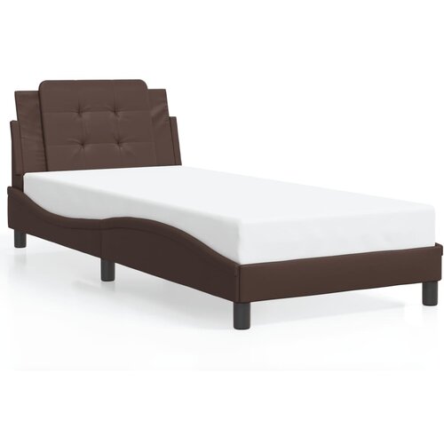 Maison Chic Postelja za odrasle - Posteljni Okvir z vzglavjem rjav 80x200 cm umetno usnje, (22080487) Cene