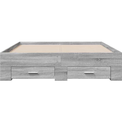 vidaXL Posteljni okvir s predali siva sonoma 120x190 cm inženirski les Cene