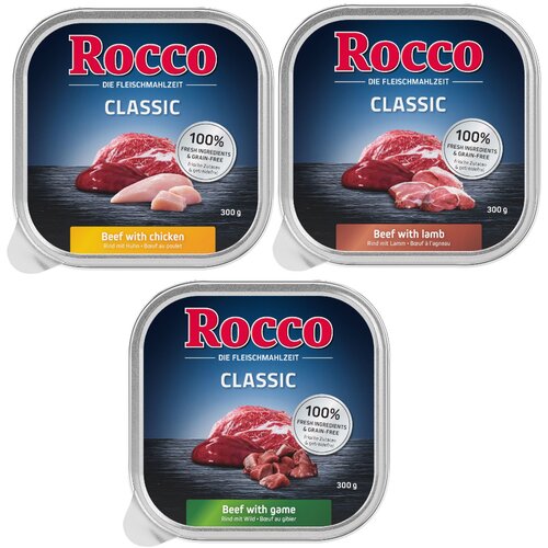 Rocco Mešano poskusno pakiranje 9 x 300 g - Classic Miks 2: jagnjetina, piščanec, divjačina Cene