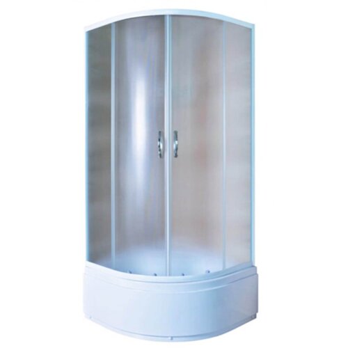 Linni classic tu&amp;scaron; kabina sa kadom, duboka, R80x195cm, mat staklo 4mm, beli ram Slike
