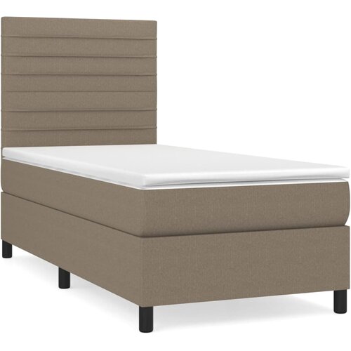 vidaXL Box spring postelja z vzmetnico taupe 90x190 cm blago, (20897417) Cene