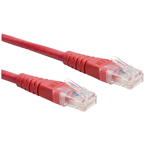 Roline 21.15.1511 RJ45 omrežni kabel\, patch kabel cat 6 u/utp 0.30 m rdeča 1 kos, (20420332) Cene