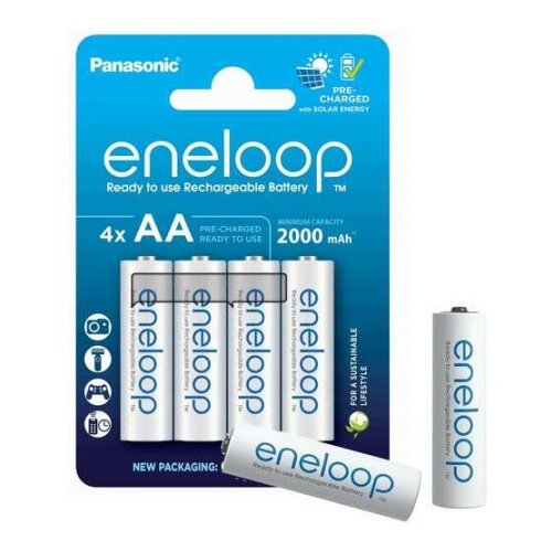 Panasonic AA/4B (BK-3MCDE/4CP) 2000mAh white baterija eneloop Slike