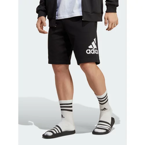 Adidas Športne kratke hlače Essentials Big Logo French Terry Shorts IC9401 Črna Regular Fit
